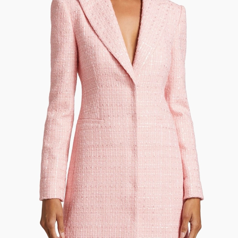 Alice + Olivia Light Pink Tweed Blazer